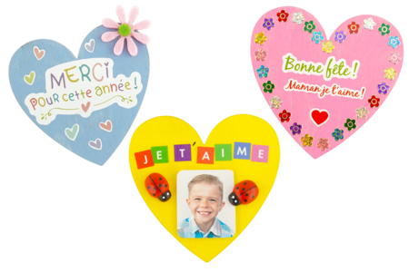 Magnet coeurs fete Meres - Customizable Magnetic Supports – 10doigts.fr