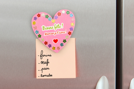 Magnet coeurs frigo - Customizable Magnetic Supports – 10doigts.fr