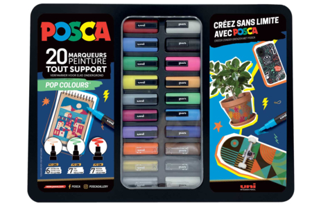 POSCA Case - 20 Markers - 1 - POSCA Markers - 10doigts.com - POSCA Markers – 10doigts.fr