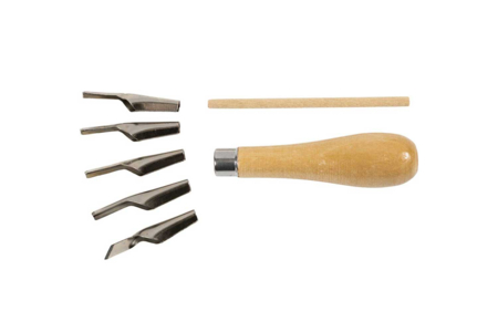 Linocut Tool with 5 Gouges - 8 - Linocut - 10doigts.com - Linocut – 10doigts.fr