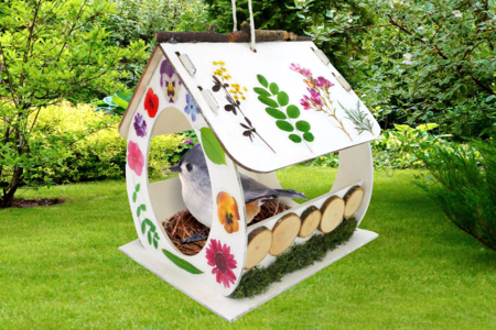 comedero de madera para colgar musgo verde - Flores, Vegetales – 10doigts.fr