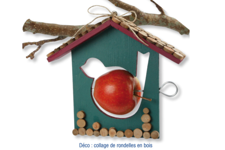 Comedero de madera para pájaros, colgante - Nidos, comederos de madera – 10doigts.fr