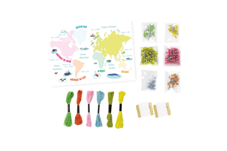 World Map Craft Kit - String Art Activity - 4 - String Art Kit - 10doigts.com - String Art Kit – 10doigts.fr
