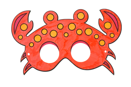 Maque cangrejo para colorear - Máscaras para colorear – 10doigts.fr