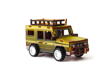 Maqueta vehículo coche 4 x 4 - Maquetas en madera – 10doigts.fr