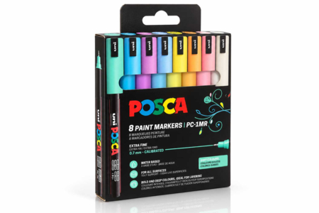 Posca Markers PC1MR - 8 Soft Colors - Calibrated fineliners for precise drawing – 10doigts.fr