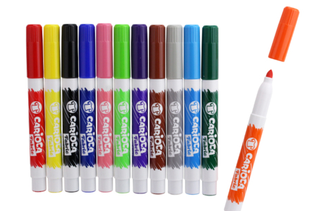 Wide Tip Fabric Markers - Assorted Colors - 1 - Fabric Paints and Markers - 10doigts.com - Fabric Paints and Markers – 10doigts.fr