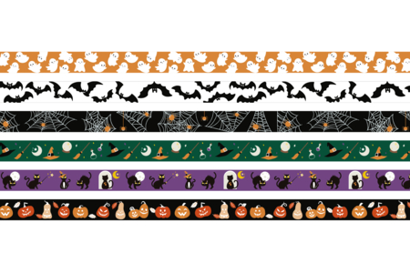 Phosphorescent Masking Tape "Halloween" - 6 Rolls - 1 - Colored Adhesives and Masking Tape - 10doigts.com - Colored Adhesives and Masking Tape – 10doigts.fr