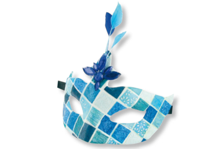 máscara cuadrados azules - Máscaras carnaval – 10doigts.fr