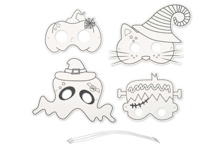 Halloween Coloring Masks - 4 Designs - 1 - Creative Masks for Kids - 10doigts.com - Creative Masks for Kids – 10doigts.fr