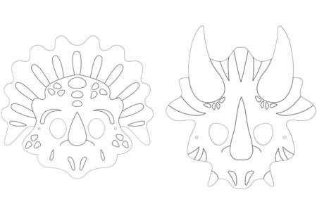 Dinosaur Coloring Masks - 4 Pieces - 3 - Coloring Masks - 10doigts.com - Coloring Masks – 10doigts.fr