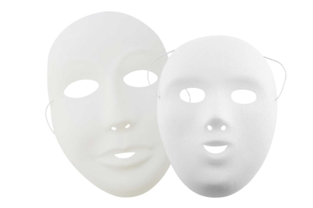 White Decoratable Masks - Various Sizes - 1 - Creative Masks for Kids - 10doigts.com - Creative Masks for Kids – 10doigts.fr