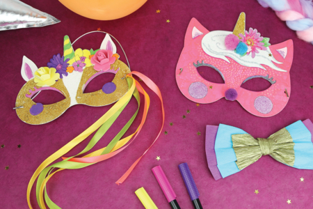 máscaras unicornio gato - Máscaras creativas para niños – 10doigts.fr