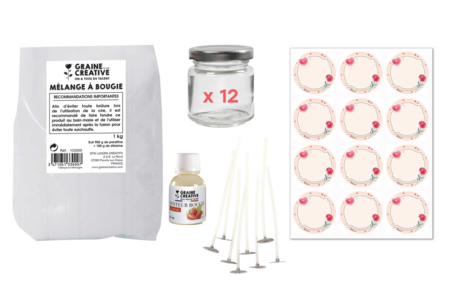 Strawberry Candle Kit - 12 Candles - 2 - Books and Candle Kits - 10doigts.com - Books and Candle Kits – 10doigts.fr