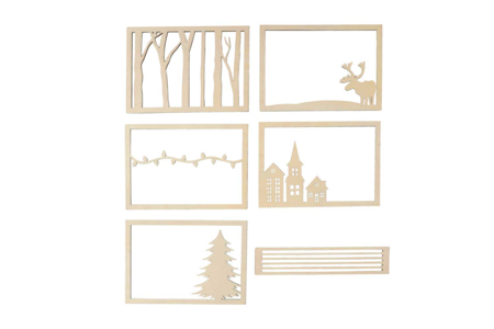 material Escena de madera tallada forma - Pesebres y pueblos de Navidad para fabricar – 10doigts.fr