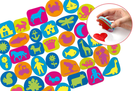 Maxi Foam Stamp Pack - 72 Assorted Patterns - 1 - Ink Pads and Paints - 10doigts.com - Ink Pads and Paints – 10doigts.fr