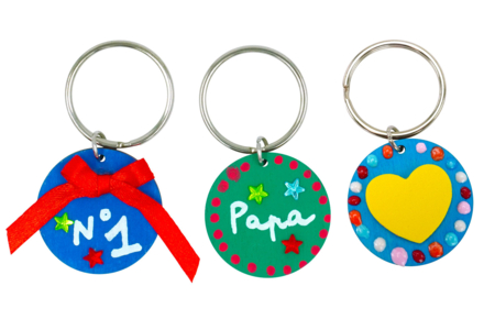 Wooden Jewelry and Keychain Pack - 30 Pieces - 5 - Keychains - 10doigts.com - Keychains – 10doigts.fr