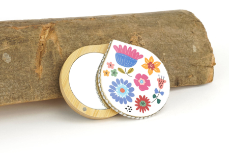 Bamboo Bag Mirror - 2 - Decorative Mirrors - 10doigts.com - Decorative Mirrors – 10doigts.fr