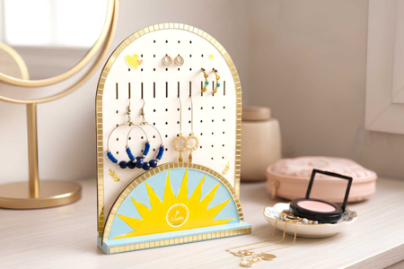 Espejos adhesivos dorados sobre joyero - Espejos autoadhesivos – 10doigts.fr