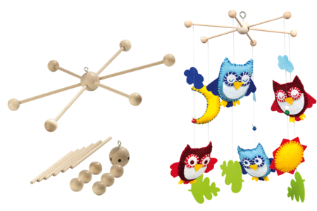 Wooden mobile holder, 6 arms - 3 - Mobile Supports - 10doigts.com - Mobile Supports – 10doigts.fr