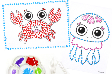 Cotton Swab Painting - 4 - Craft Activities Painting: Creations for All Ages and All Desires - 10doigts.com - Craft Activities Painting: Creations for All Ages and All Desires – 10doigts.fr