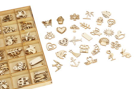 rodillos de madera scrapbooking - Deco en madera cruda – 10doigts.fr