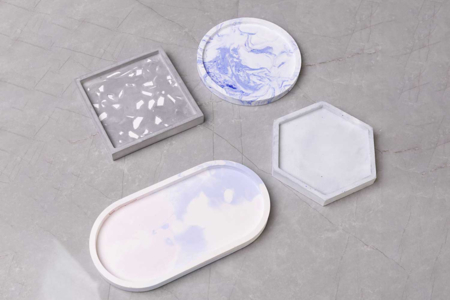 Silicone Molds - 4 Mini Trays - 6 - Molds for plaster, soap, concrete ... - 10doigts.com - Molds for plaster, soap, concrete ... – 10doigts.fr