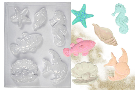 Thermoformed Mold - Ocean Theme - 4 - Molds for plaster, soap, concrete ... - 10doigts.com - Molds for plaster, soap, concrete ... – 10doigts.fr