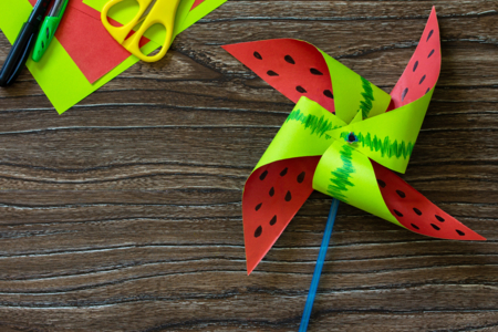 molino de viento de papel de colores - Papel formato A4 – 10doigts.fr