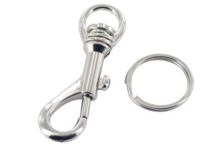 mosquetón plateado y anillo - Llaveros – 10doigts.fr