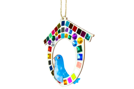 Hanging Decorations "Birdhouse and Bird" - 6 Pieces - 2 - Hanging Decorations and Wall Decor - 10doigts.com - Hanging Decorations and Wall Decor – 10doigts.fr
