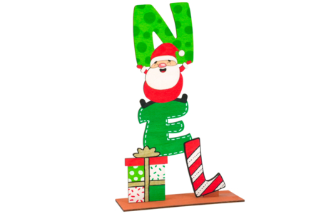 Christmas Word Supports + Wooden Base - 4 Pieces - 2 - Christmas Wooden Objects - 10doigts.com - Christmas Wooden Objects – 10doigts.fr