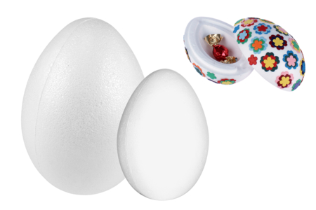 huevo sorpresa de poliestireno  - Poliestireno - Soportes a decorar – 10doigts.fr