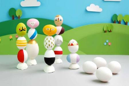 Plastic Eggs 4 cm - 12 Pieces - 2 - Creative Easter Eggs - 10doigts.com - Creative Easter Eggs – 10doigts.fr