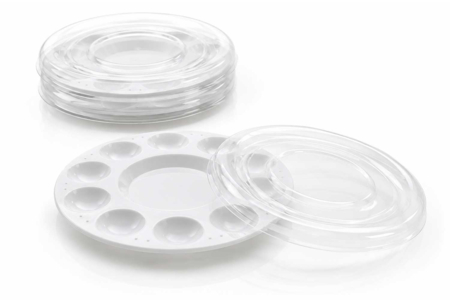 Round Palettes with Lid - Pack of 10 - Palettes & accessories – 10doigts.fr