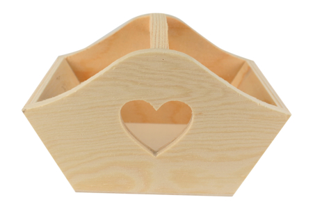 Wooden Heart Cut-Out Basket - 1 - Wooden Baskets - 10doigts.com - Wooden Baskets – 10doigts.fr