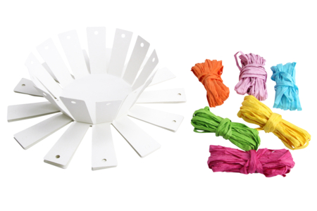 Raffia Weaving Basket Kit - 6 pcs - 2 - Easter Craft Kits - 10doigts.com - Easter Craft Kits – 10doigts.fr