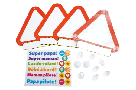 Suction Cup Car Signs - 4 Pieces - 2 - Parent's Day Kits - 10doigts.com - Parent's Day Kits – 10doigts.fr