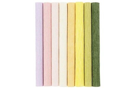 Pastel Crepe Paper - 8 Rolls - 1 - Crepe paper flowers - 10doigts.com - Crepe paper flowers – 10doigts.fr