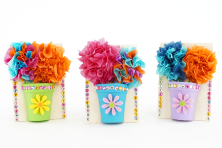 Silk Paper Flower Bouquet - 3 - Spring Crafts - 10doigts.com - Spring Crafts – 10doigts.fr