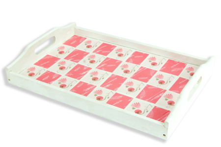 papel decopatch flamenco rosa - Bandejas de madera – 10doigts.fr