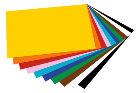 Multicolored lightweight paper, 50 x 70 cm - 10 sheets - 1 - Large Format Papers - 10doigts.com - Large Format Papers – 10doigts.fr