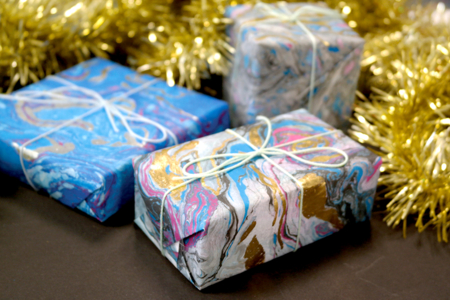 Rafia de papel - Pintura marbling – 10doigts.fr