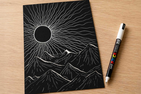 papel negro - Papel para técnicas mixtas – 10doigts.fr