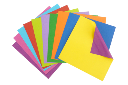 Papel de origami bicolor, colores vivos 15 x 15 cm - 100 hojas - Papel Origami – 10doigts.fr