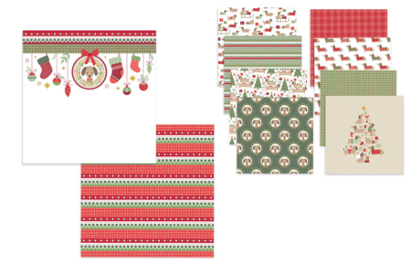 Papeles de Navidad Artemio "Woofy" - 10 hojas - Papel de temporada – 10doigts.fr