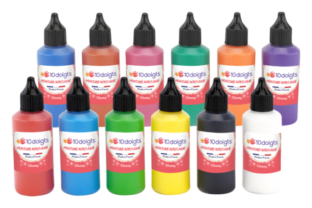 pintura acrílica 60 ml brillante - Pintura acrílica 10doigts – 10doigts.fr