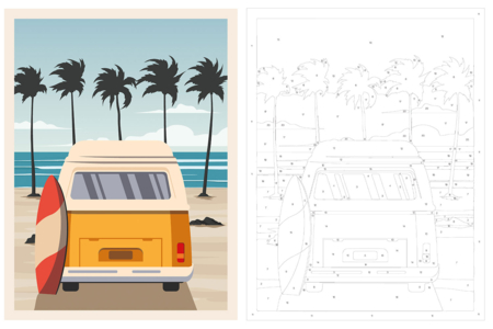 Pintura por números "Malibu" - 30 x 40 cm  - Pintura por números – 10doigts.fr