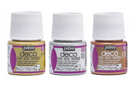 peinture acrylique métal pébéo 45 ml - Matte Acrylic Paint – 10doigts.fr