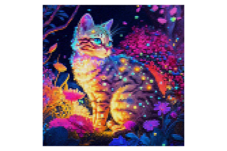 Diamond Painting Kit, Cat - 30 x 30 cm - 2 - Diamond Painting: Complete Kit - 10doigts.com - Diamond Painting: Complete Kit – 10doigts.fr